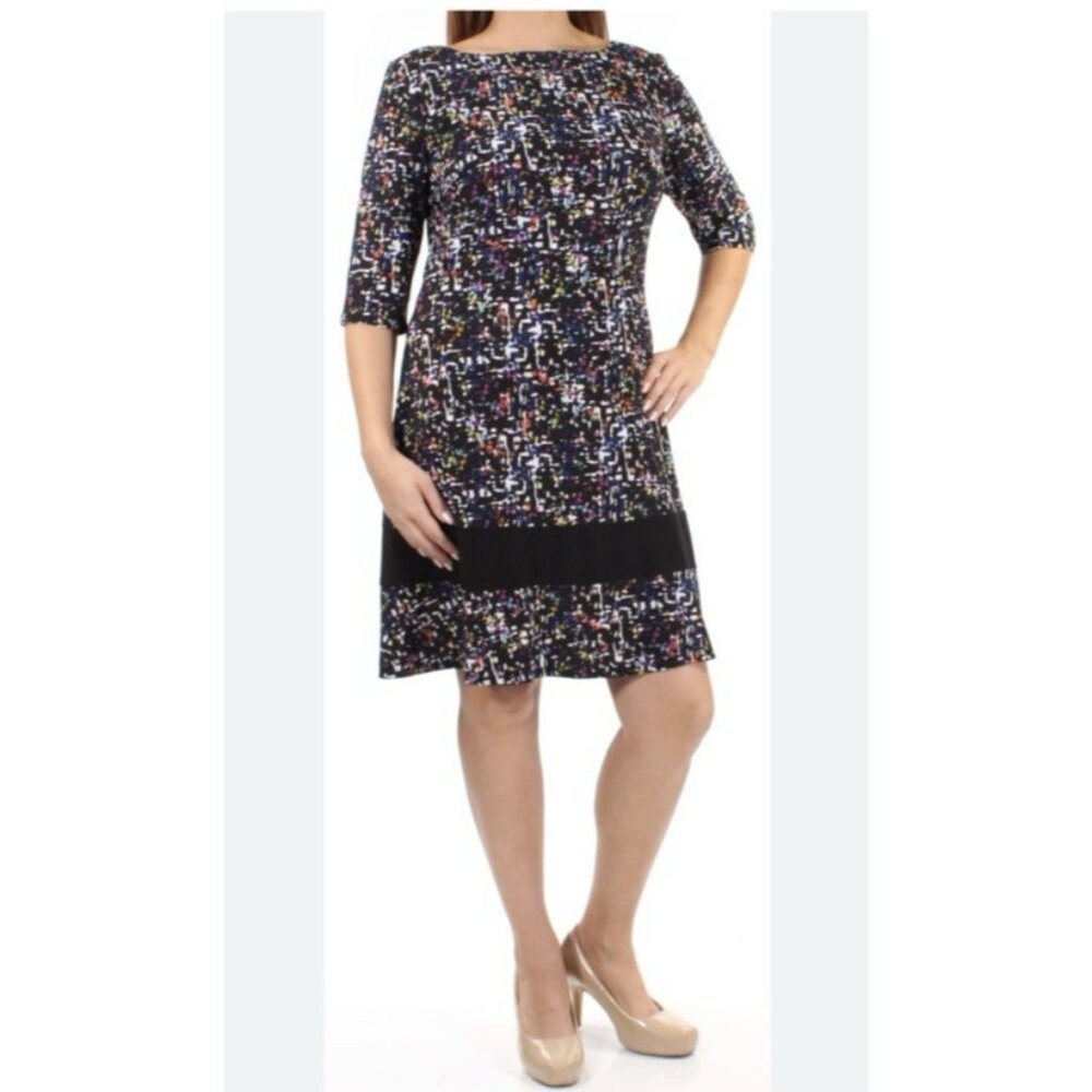 American Living Ralph Lauren Dress 10 Kaleidoscope Stretch Shift Washable NEW